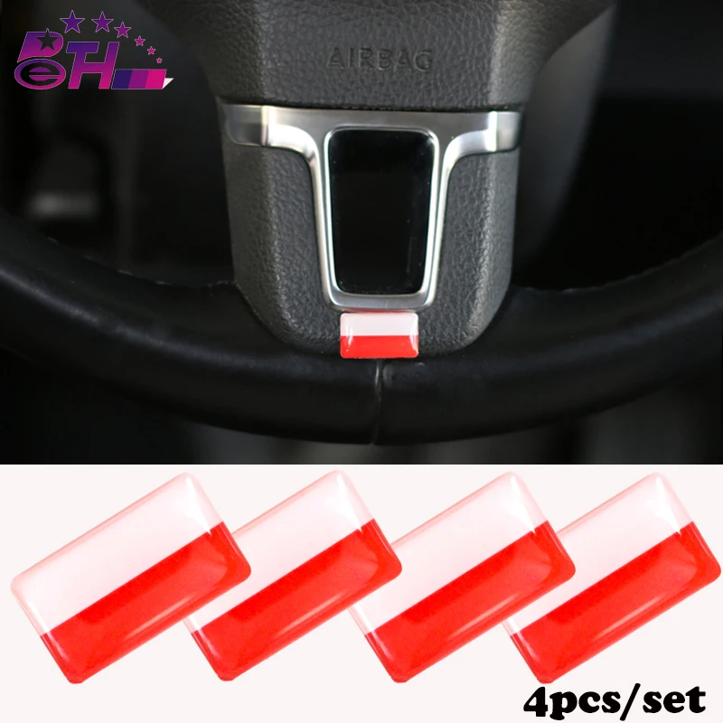 

3D New Car styling small Decorative Poland Badge Hub caps Steering wheel case for skoda VW Toyota fiat mazda Car Emblem Sticker