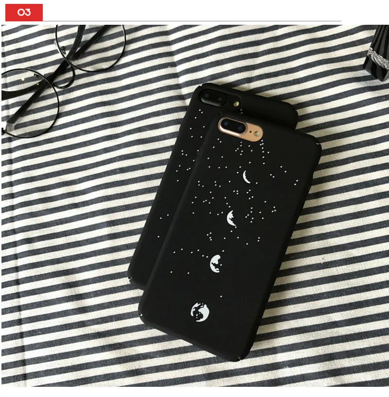 Moon Eclipse Black Matte Phone Case For iPhone 8 8plus 7 7 Plus Cases Clear Phone Case For iphone 6 s 6s Plus Cases Cover Coque  (16)