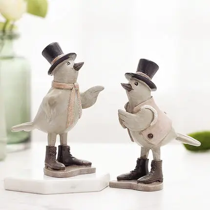 

Home Desk Decoration Artificial Birds Decor Miniature Figurines Kawaii Resin Statue Decorations For Home