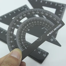 4pcs/set New Aluminum Ruler Aluminum Protractor Students Maths Geometry Metal Stationery Ruler Set Office School Supplies 10pcs plastic metal protractor set geometry drawing eraser eraser ruler compasses math set for school students high quality
