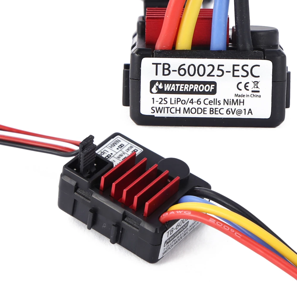 

1pcs TB-60025 30A Waterproof Brushless ESC 1-2S RC Motor ESC 6V/1A BEC for RC Boat / Car