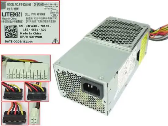 Emacro для LITE-ON PS-5251-06 0XFWXR 54Y8819 Сервер питания 250 Вт