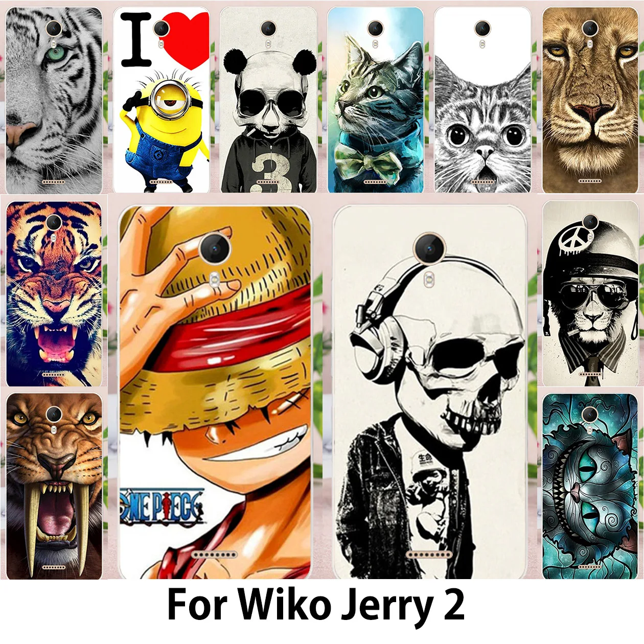 TAOYUNXI Printing Cartoon Animals Phone Case For wiko jerry 2 Cases 5.0 inch Flexible Silicone Covers Soft TPU Back Bags