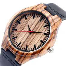 Bambou Chaude Hommes Nouvelle Arrivée Véritable En Cuir de Courroie De Bande Sport Femmes Analogique Montre-Bracelet De Mode Creative Nature Bois Casual