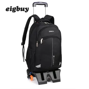 

Student Shoulder Teen Backpack Girl Rolling Luggage Children Trolley Suitcases Wheel Cabin Travel Duffle School Bag Mochila