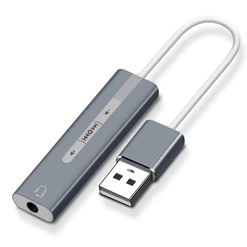 2 в 1 внешняя звуковая карта USB до 3,5 мм разъем, гарнитура микрофонный адаптер