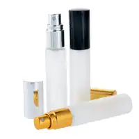Wholesale 100 Pieces/Lot 10ML Portable Frosting Glass Refillable Perfume Bottle With Aluminum Atomizer Empty Parfum Case