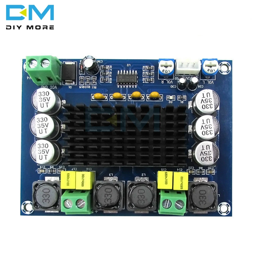 TPA3116 TPA3116D2 XH-M543 двухканальный стерео высокой мощности цифровой модуль усилителя мощности звука 120 Вт+ 120 Вт Amplificador DIY доска