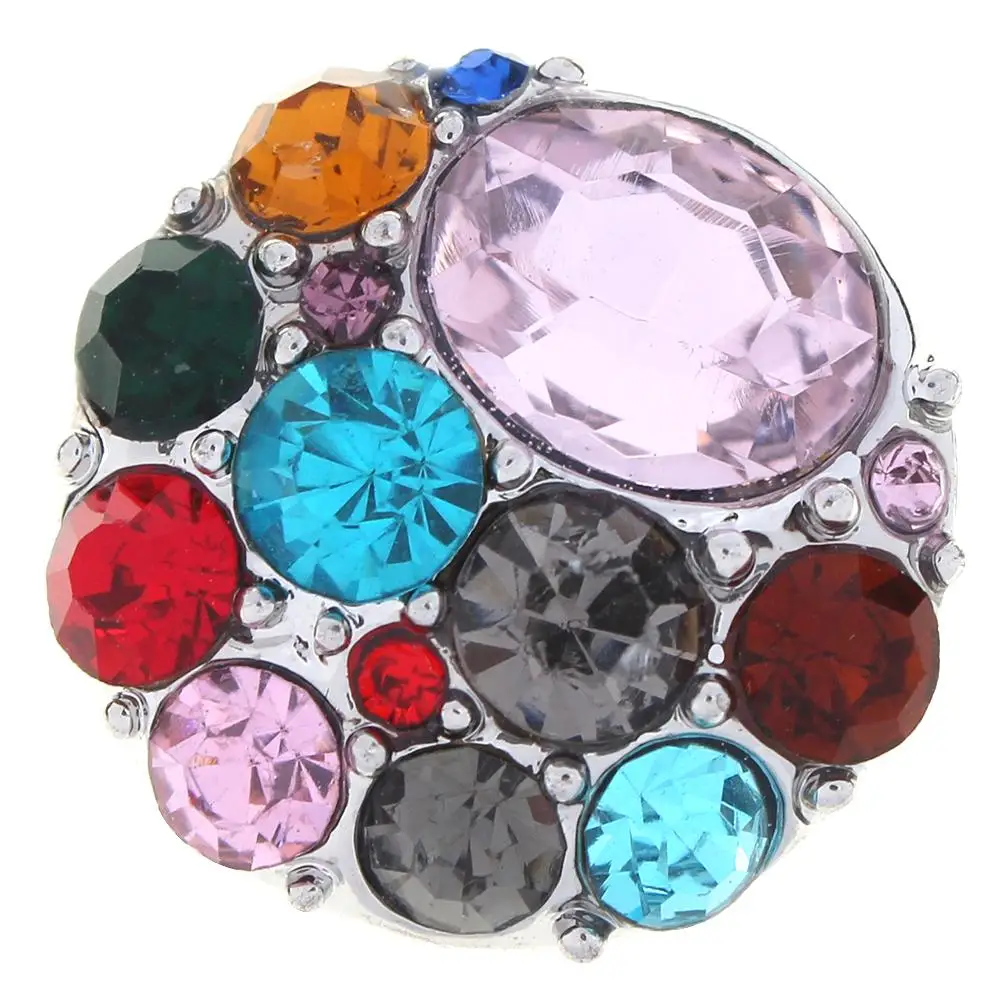 

Jayna Lee 20mm Colorful Crystal Ginger Snap Charm Pops Fit Snaps Interchangeable Jewelry for women men gifts GJS1008