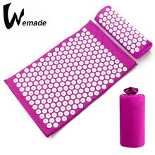 Acupressure Mat and Pillow Set Fitness Yoga Massage Mat Relief Body Pain Acupuncture Cushion with Carry Bag(general sectio)