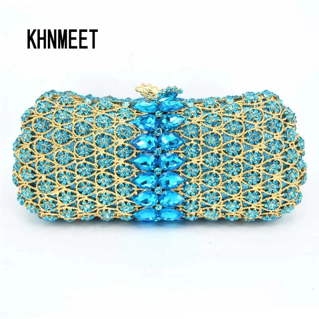 Buy Special Clutch Purse Small - Light Blue Bottom with Diamond Flap Online  on Brown Living | Womens Handbag