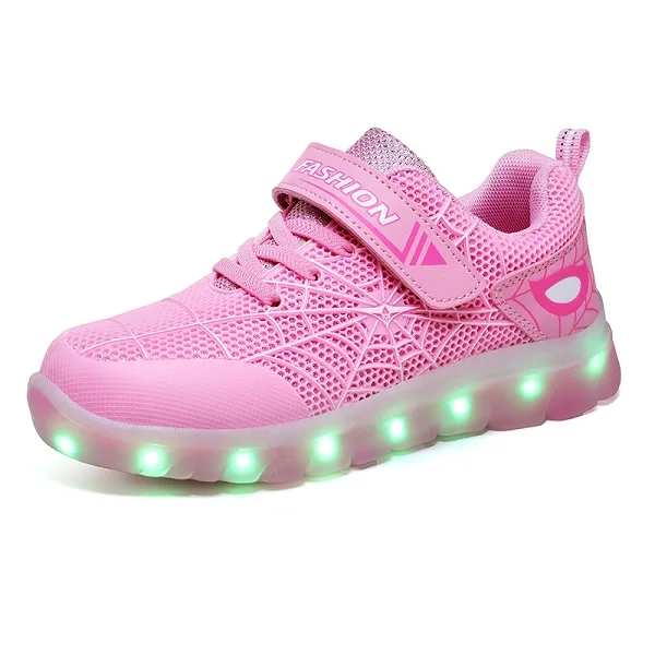 children's shoes for sale Green Pink USB New Charging Basket Led Children Shoes With Light Up Kids Casual Boys&Girls Luminous Sneakers Glowing Shoe enfant best children's shoes Children's Shoes