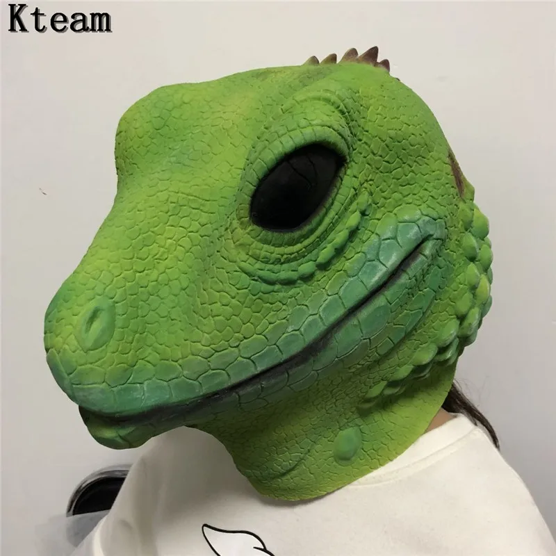 

Hot New Halloween Mask Artificial Lizard Head Halloween Costume Novelty Masquerade Party Animal Mask Full Head Face Mask Lizard