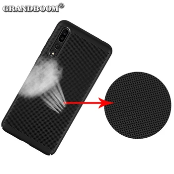 

500pcs Heat Dissipation Hard PC Mesh Cover For Huawei P30 P20 Mate 20 Pro Lite Nova 4 Y9 Y7 Y6 Y5 2019 Slim Honeycomb Back Case