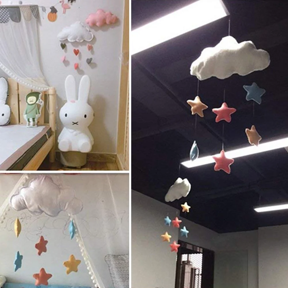 Домашний декор детская спальня облако фетр любящий в форме сердца, Подарочный потолочный мобильный подвесной кулон
