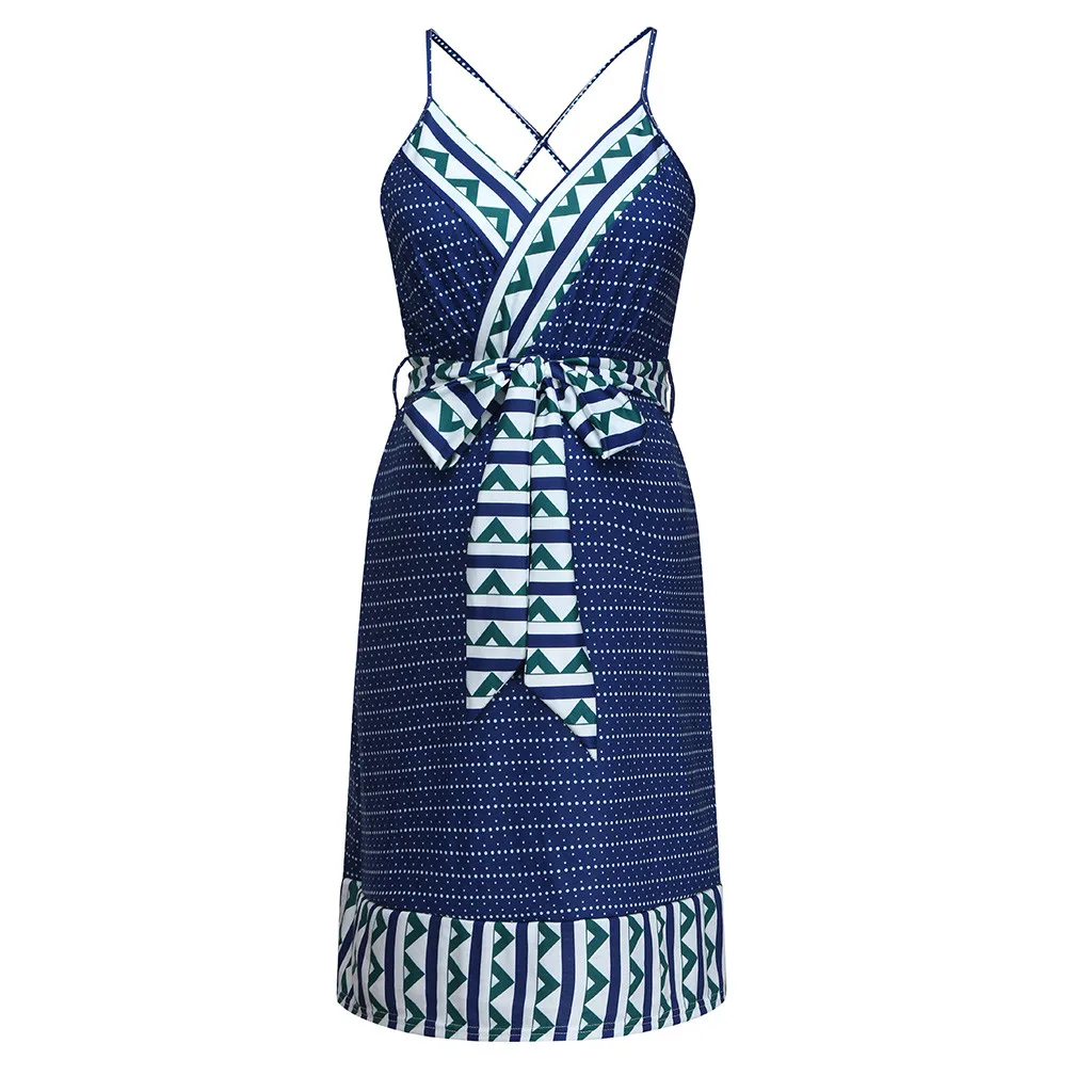 

TELOTUNY Women Pregnant dress Maternity sling sexy Nursing Stripe Breastfeeding Summer Backless with belt Dress J0430