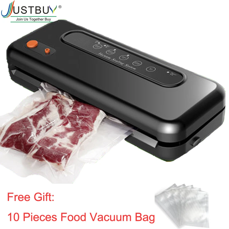 

Automatic Vacuum Sealer Packer Vacuum Air Sealing Packing Machine For Food Preservation Dry, Wet, Soft Food with Free 10pcs Bags