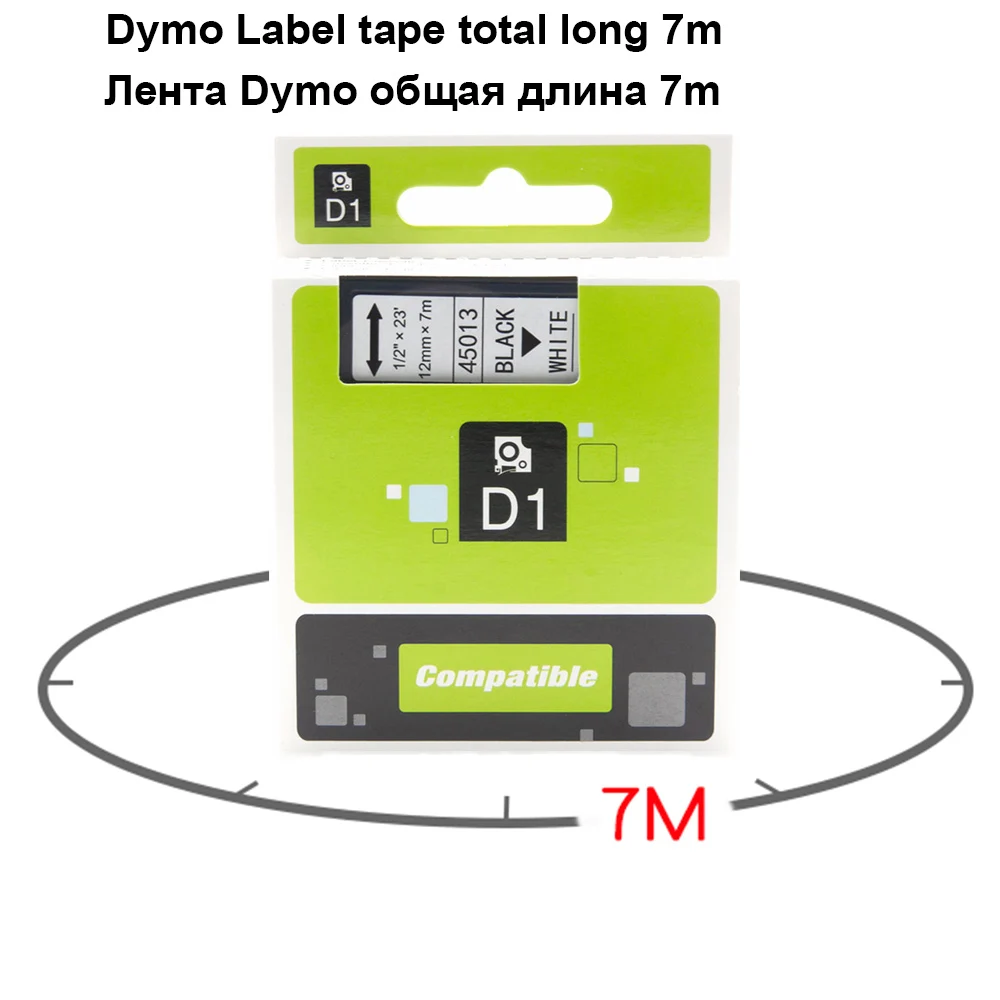 Absonic 2 шт. Dymo D1 45023 этикетки ленты черный на золоте 12 мм Совместимость с