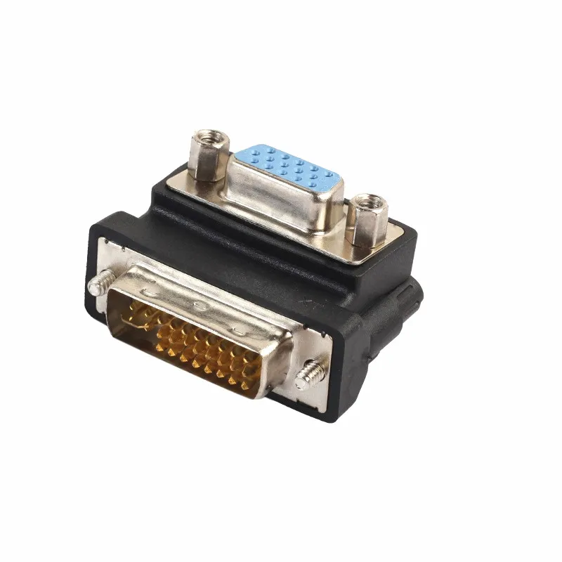 90 Degree Right Angled VGA Male To Female Extension Extender Video Adapter