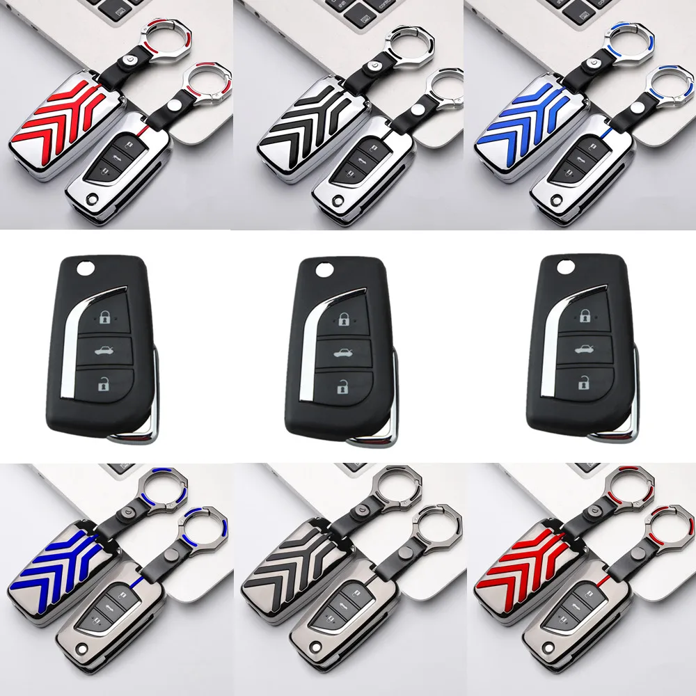

Zinc Alloy Car Remote Key Cover Case For Toyota Auris Corolla Avensis Verso Yaris Aygo Scion TC IM 2015 2016 Car Fob Shell
