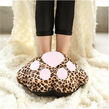 

Cartoon plush cat claw warm foot treasure Creative home soft cute usb winter warm shoes warm shoes warm foot USB gadget