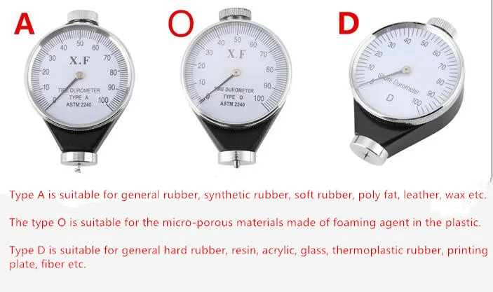 Профессиональный Shore type A/O/D шина/силикон/пластик твердомер 0-100 HA clerometer