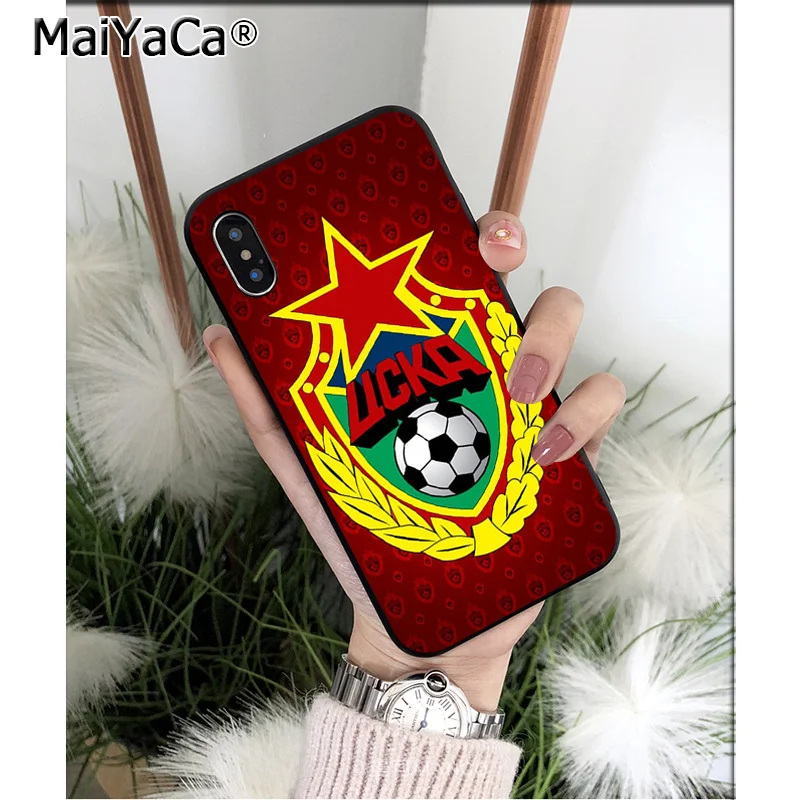 MaiYaCa PFC ЦСКА футбольная команда, высокое качество, чехол для телефона Apple iPhone 8 7 6 6S Plus X XS MAX 5 5S SE XR, мобильные телефоны