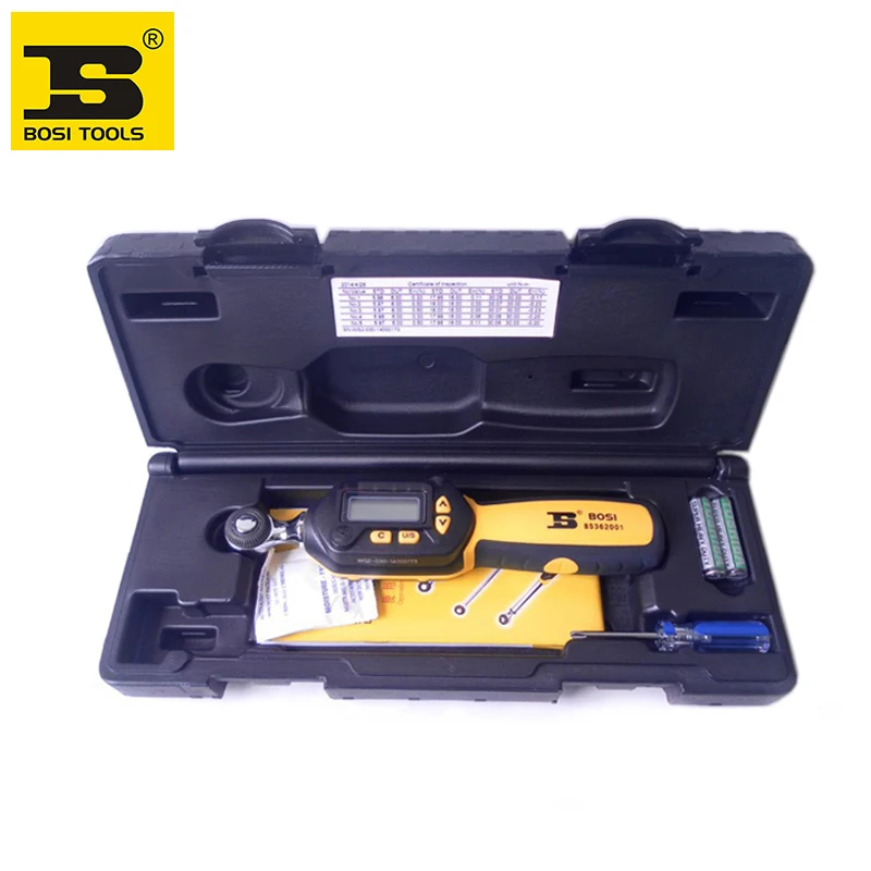 

BOSI 1/4'' 1.5-30N.m digital buzzer 6led torque wrench 4-unit selection