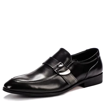 

2019 spring new genuine leather men dress shoes lace up oxford party wedding men shoes formal business shoes men big size