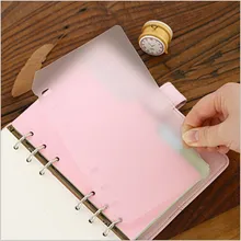200 шт. PP Матовый Планировщика Внутренние Страницы Разделительная Пластина Diario Связующего Планировщик Кратким Наполнитель Бумаги PP 6 Отверстия Сепаратор доска Страницы