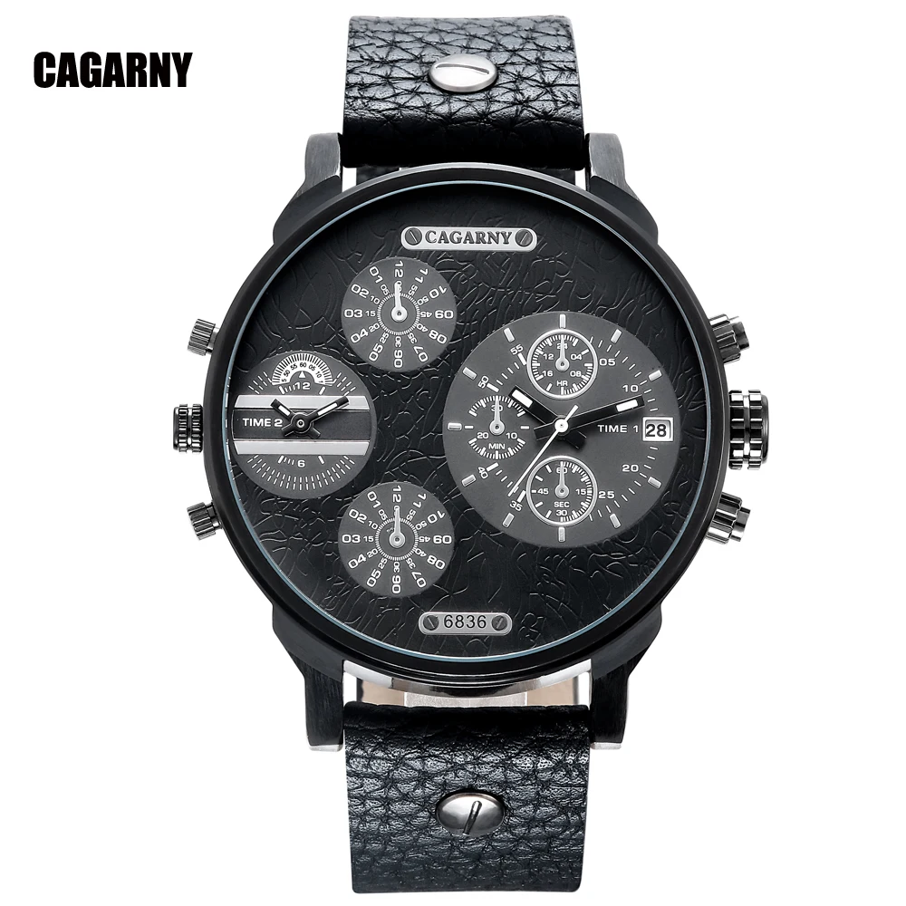 

CAGARNY Quartz Watches Men Watch Dual Time Display Military Male Clock Sport Top Brand Luxury Fashion Relogio Masculino
