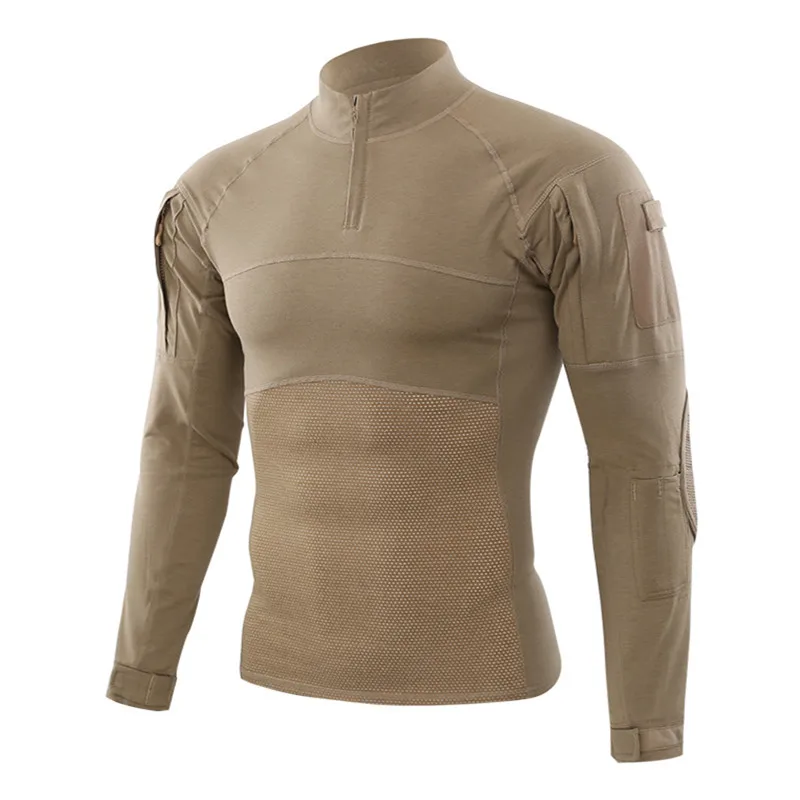 Military Style Uniform Combat Shirt Men Assault Tactical Camouflage US Army T Shirt Airsoft Paintball Long Sleeve Shirts ESDY tactical shirt