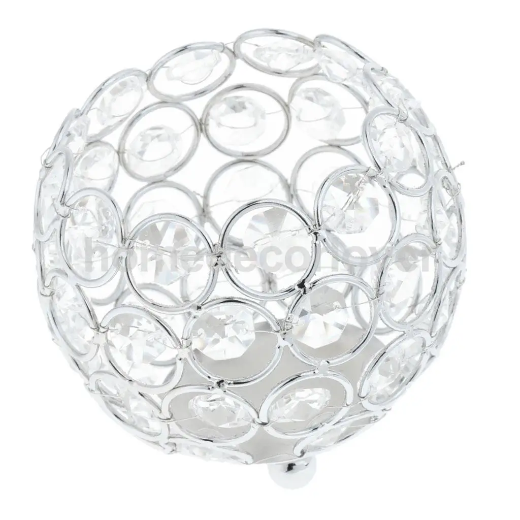 3'' Crystal Candle Holder Banquet Candlestick Tabletop Centerpiece Festive Holidays Wedding Supplies Lamp Decor 