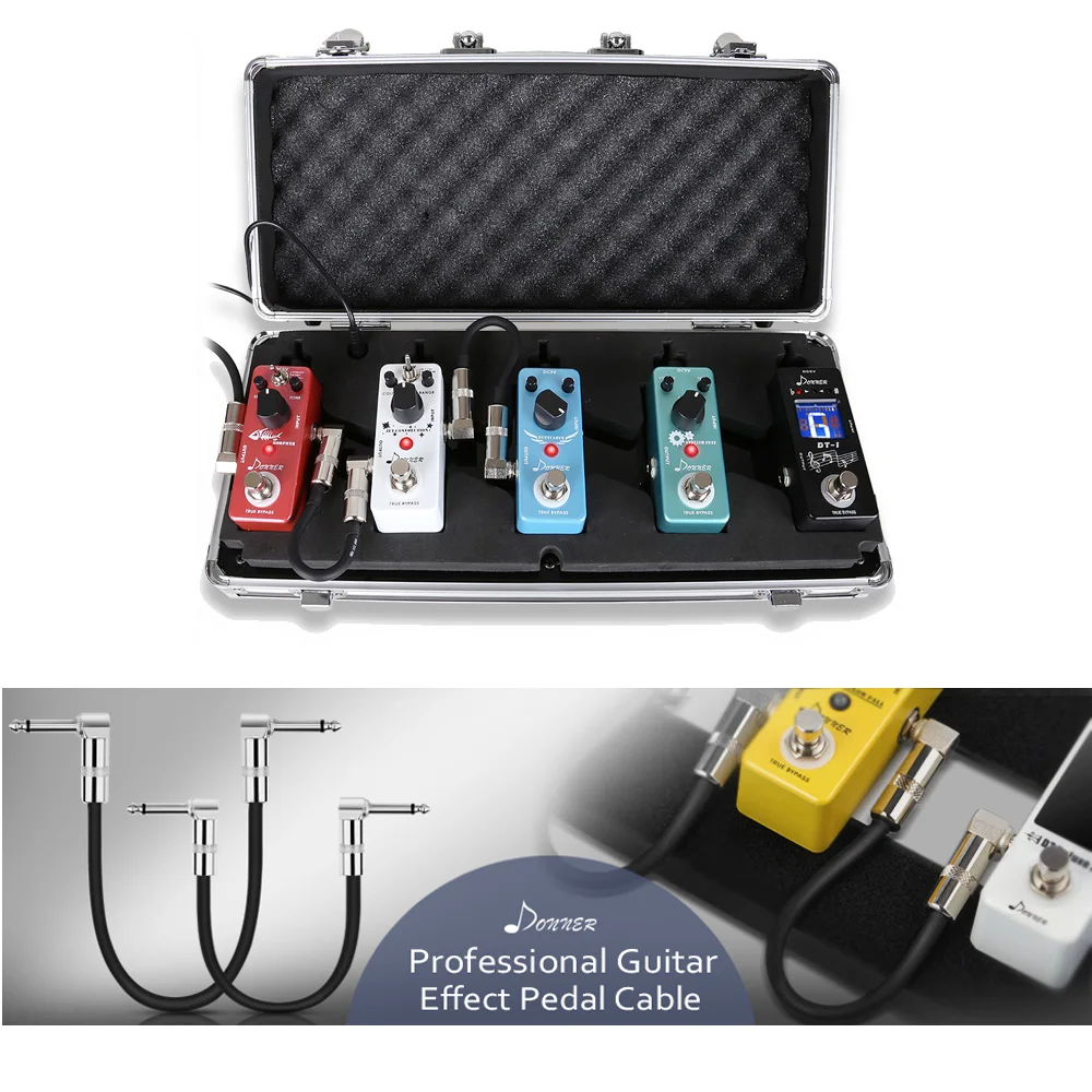 Donner 1/3/6Pcs Guitar Pedal Cable Patch 15cm 1/4 Inch Right Angle Audio Connector Instrument Jumper Cables Guitar Accessories Donner 1/3/6Pcs Guitar Pedal Cable Patch 15cm 1/4 Inch Right Angle Audio Connector Instrument Jumper Cables Guitar Accessories