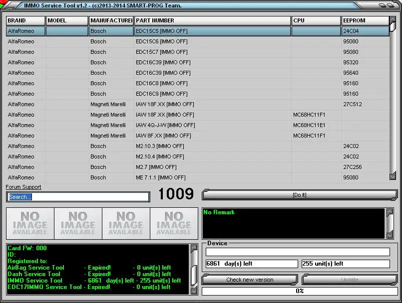 Инструмент для обслуживания IMMO PIN-код и Immo off V1.2 полная треснутая |