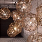 Best Price as low as $177.66 American Industrial Round Ball Droplight Silver Gold Copper European Pendant Lights Fixture Home Indoor Lighting Restaurant Lamp