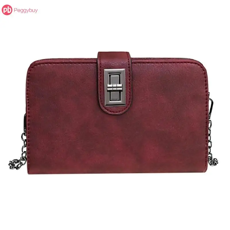 

Fashion Elegant Women Shoulder Bags PU Leather Chain Female Retro Daily Causal Totes Messenger Bags Shopping Handbag