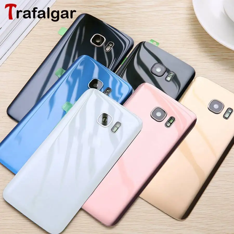 

For 5.5" SAMSUNG Galaxy S7 EDGE Back Battery Glass Cover Rear Door Housing Case For SAMSUNG S7 Back Glass Cover With Camera Lens