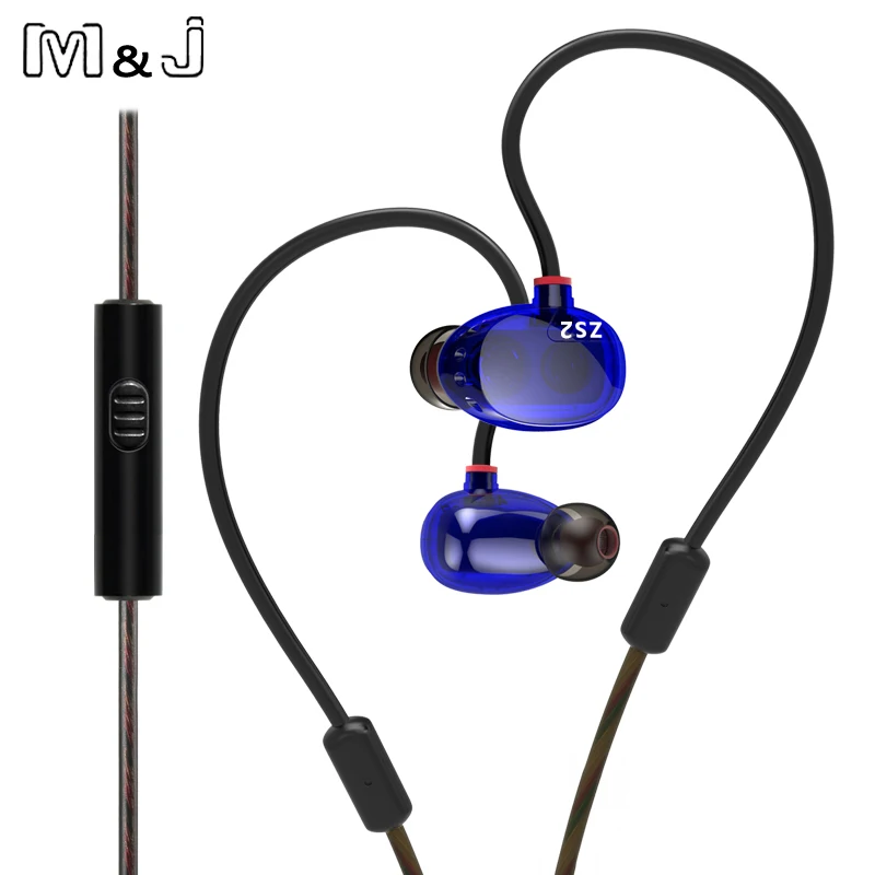 KZ ZS2 Dual Dynamic Driver Headphone Headset Noise Cancelling Stereo In