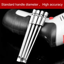 4 шт./лот S2 стальные магнитные прорези отвертка Биты Набор шлицевая электрическая отвертка 100 мм Длина