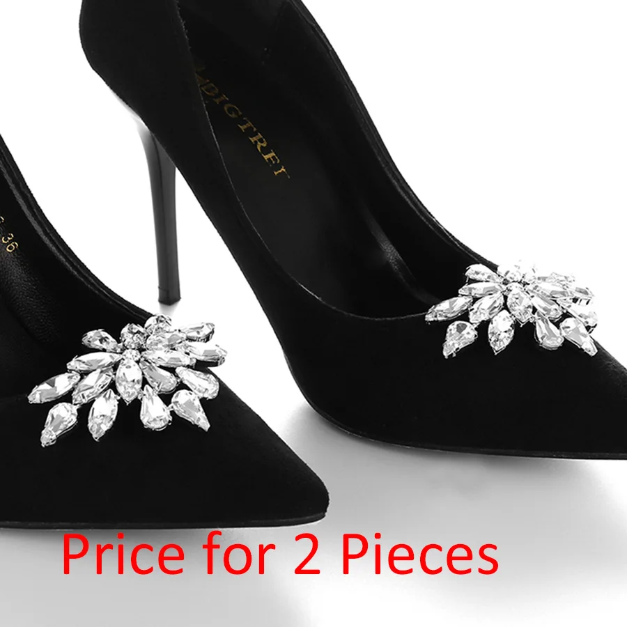 IngeSight. Z 2 подвеска «кусочки» украшение для обуви из стекла женские ножной браслет элегантная обувь зажим для выпускного вечера Свадебные украшения Аксессуары - Окраска металла: H00463K1