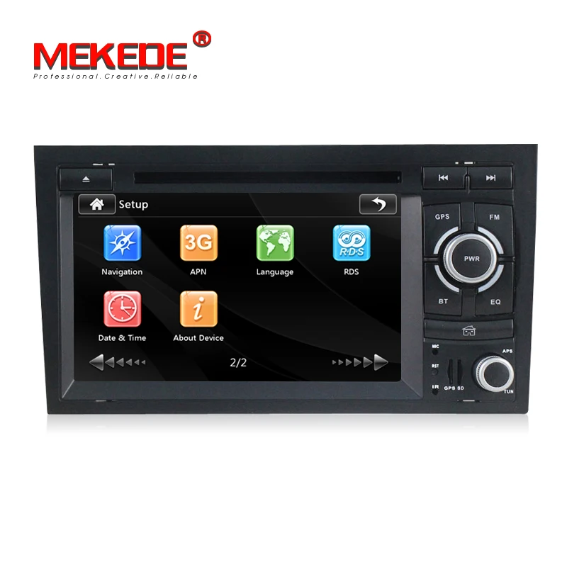 Excellent MEKEDE 2din Car DVD multimeida Player For audi A4 2002 -2008 RS4 with GPS navigation Car Autoradio BT 1080p video free shipping 3