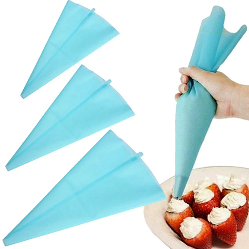 

5Pcs Reusable Easy Cleaning Silicone Piping Bag Pastry Bag Set Icing Cake Cream Decorating Tool Kitchen Baking Accessories