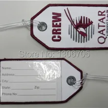 Экипаж Qatar Airways путешествия багаж имя бирки Катар бирка для сумок