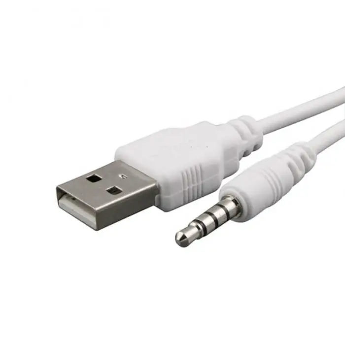 3,5 мм Мужской аудиоразъем AUX к USB 2,0 конвертер кабель Шнур для Apple Ipod MP3 аудиокабель XJ66