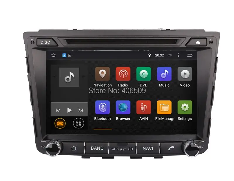 Top Android 8.0 Car DVD Player for Hyundai IX25 2014 2015 with GPS Navigation BT Radio USB AUX Audio WIFI 8Core CPU +4G+32G 1