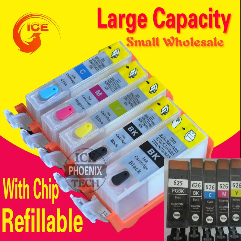 

For Canon IX6560 IP4860 IP4960 IX 6560 IP 4860 IP 4960 Printer Ink Cartridges Refillable PGI-625 PGI625