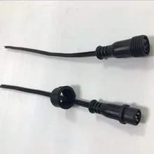 10 шт./лот 3 core черный Водонепроницаемый косичка, 20 см длиной каждый мужчина и женщина; разъем Диаметр: 13.5 М; 20awg плоский кабель