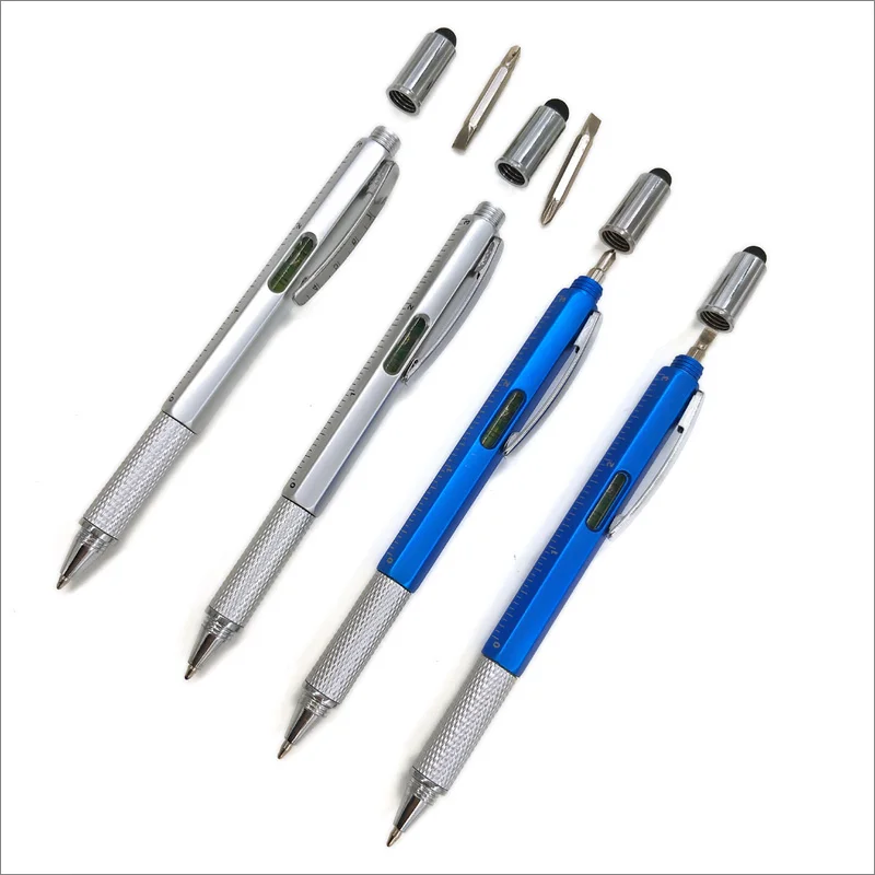 Yushun Multifunctional Screwdriver Pen Ballpoint Pen Touch Screen Tool ruler foot level supplie School Office Stationery