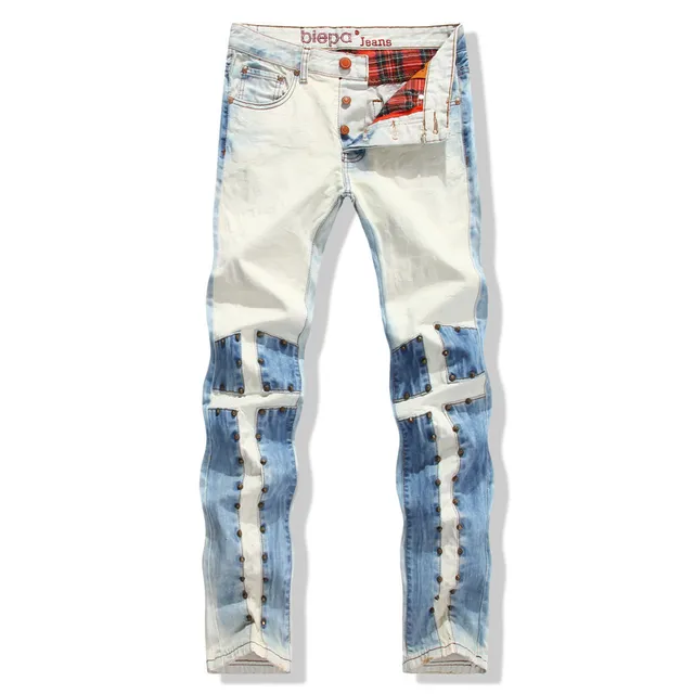 Discount cheap best jeans brands men 2015 Mens fashion cool ripped